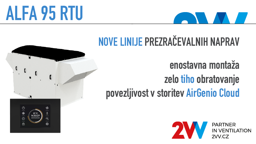 Predstavitev nove linije prezračevalnih naprav proizvajalca 2VV Alfa 95 RTU