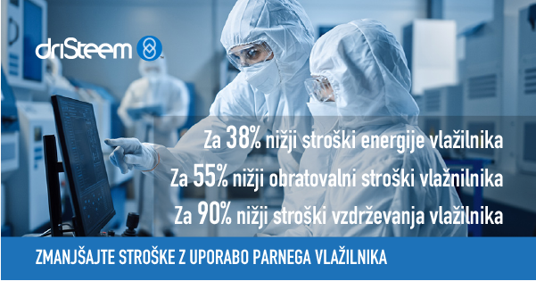 Zmanjšanje porabe energije in stroškov vzdrževanja s parnim vlažilnikom