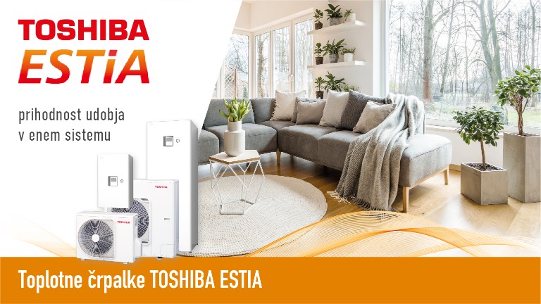 Toplotne črpalke TOSHIBA ESTIA ogrevajo in hladijo! – prihodnost udobja v enem sistemu